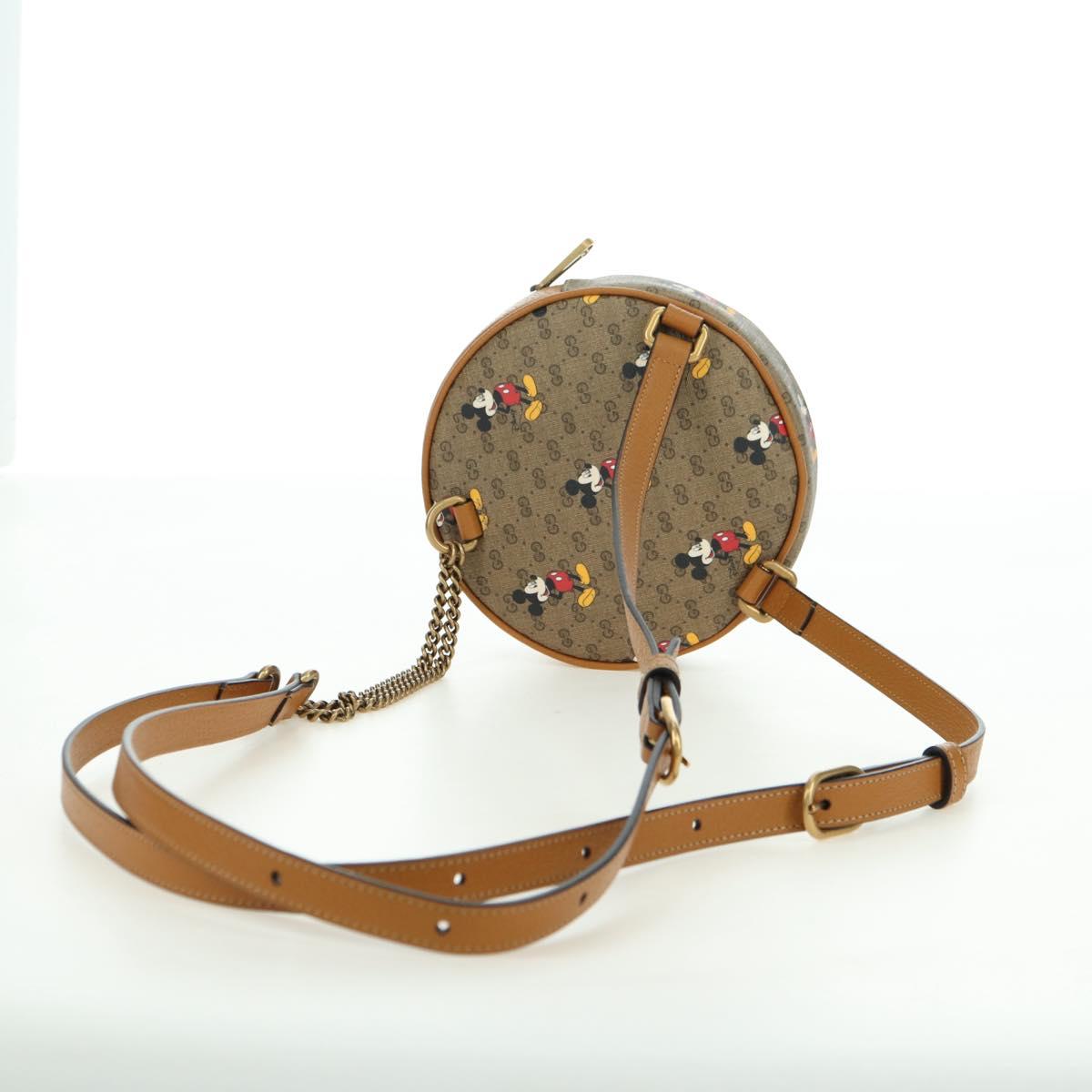 GUCCI Micro GG Supreme Disney Backpack PVC Beige Gold 603730 Auth 177330M