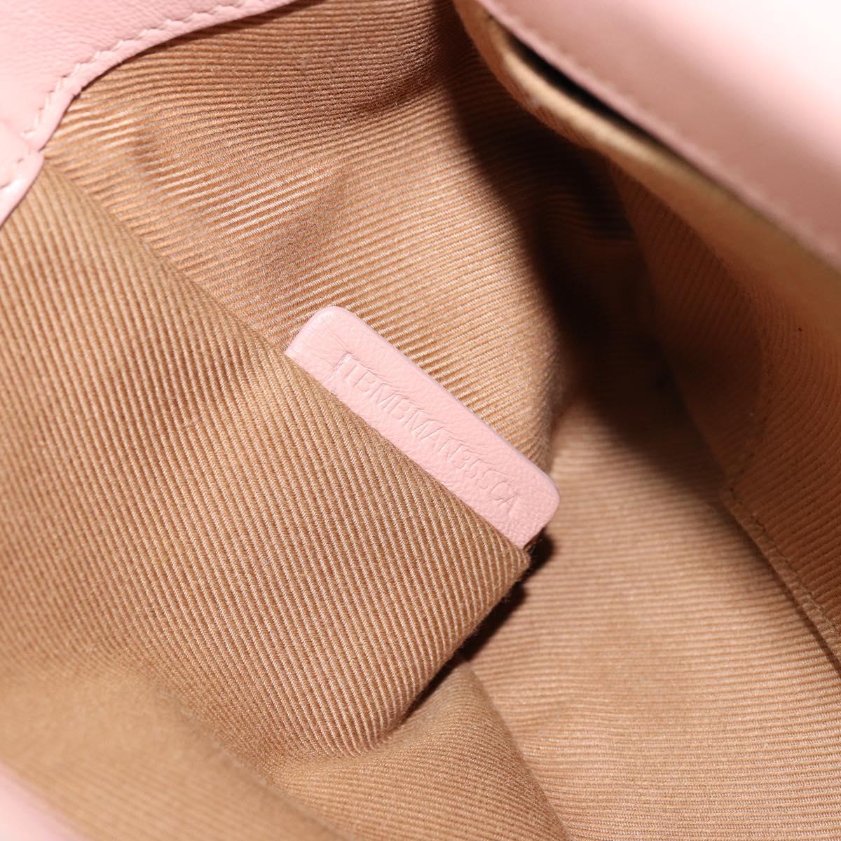 BURBERRY Chain Shoulder Bag Leather Pink Gold Auth 177331A