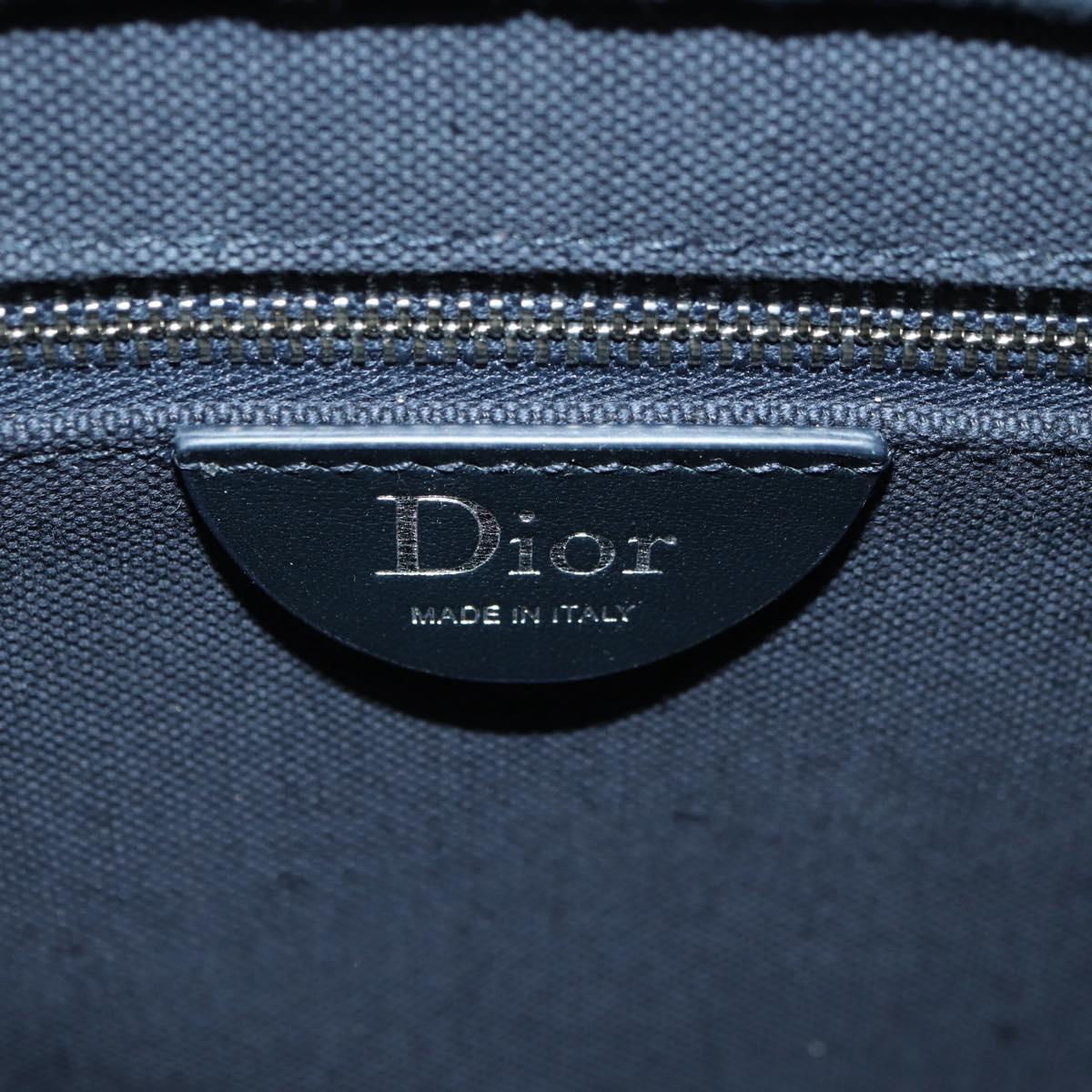 Christian Dior Trotter Canvas Oblique Book Hand Bag 2way Navy Auth 177334SAM
