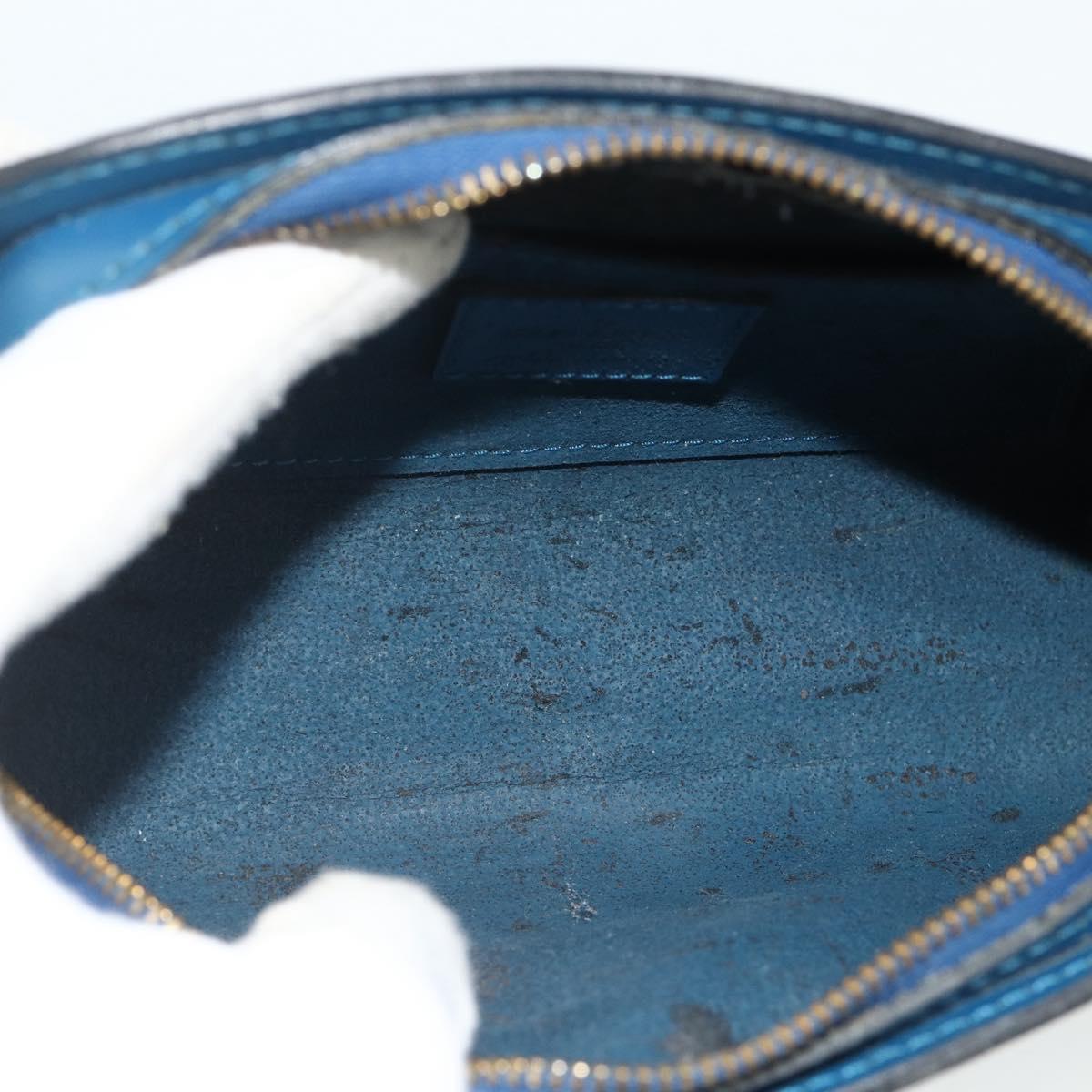 LOUIS VUITTON Epi Dauphine PM Pouch Blue M48445 LV Auth 177339