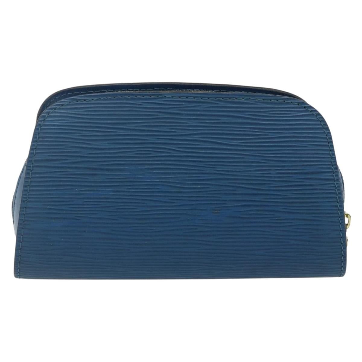 LOUIS VUITTON Epi Dauphine PM Pouch Blue M48445 LV Auth 177339