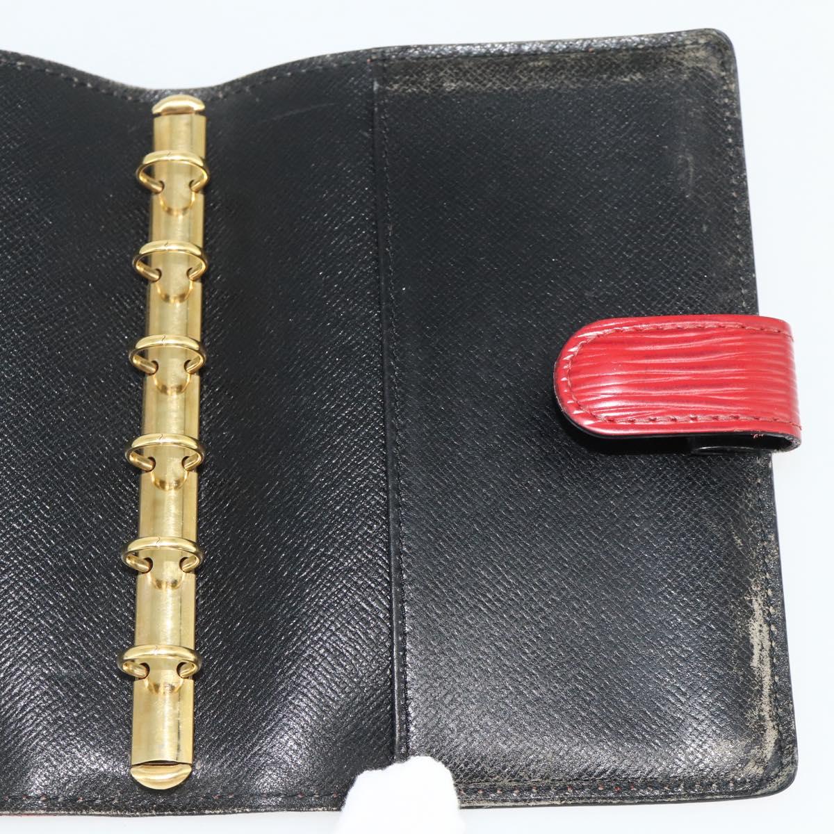 LOUIS VUITTON Epi Agenda PM Day Planner Cover Red R20057 LV Auth 177340