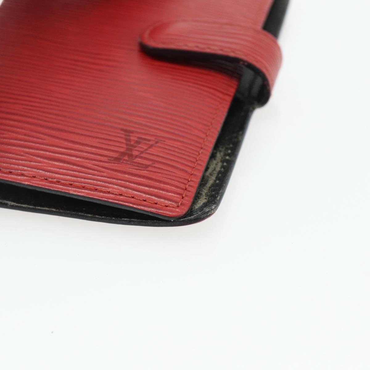 LOUIS VUITTON Epi Agenda PM Day Planner Cover Red R20057 LV Auth 177340