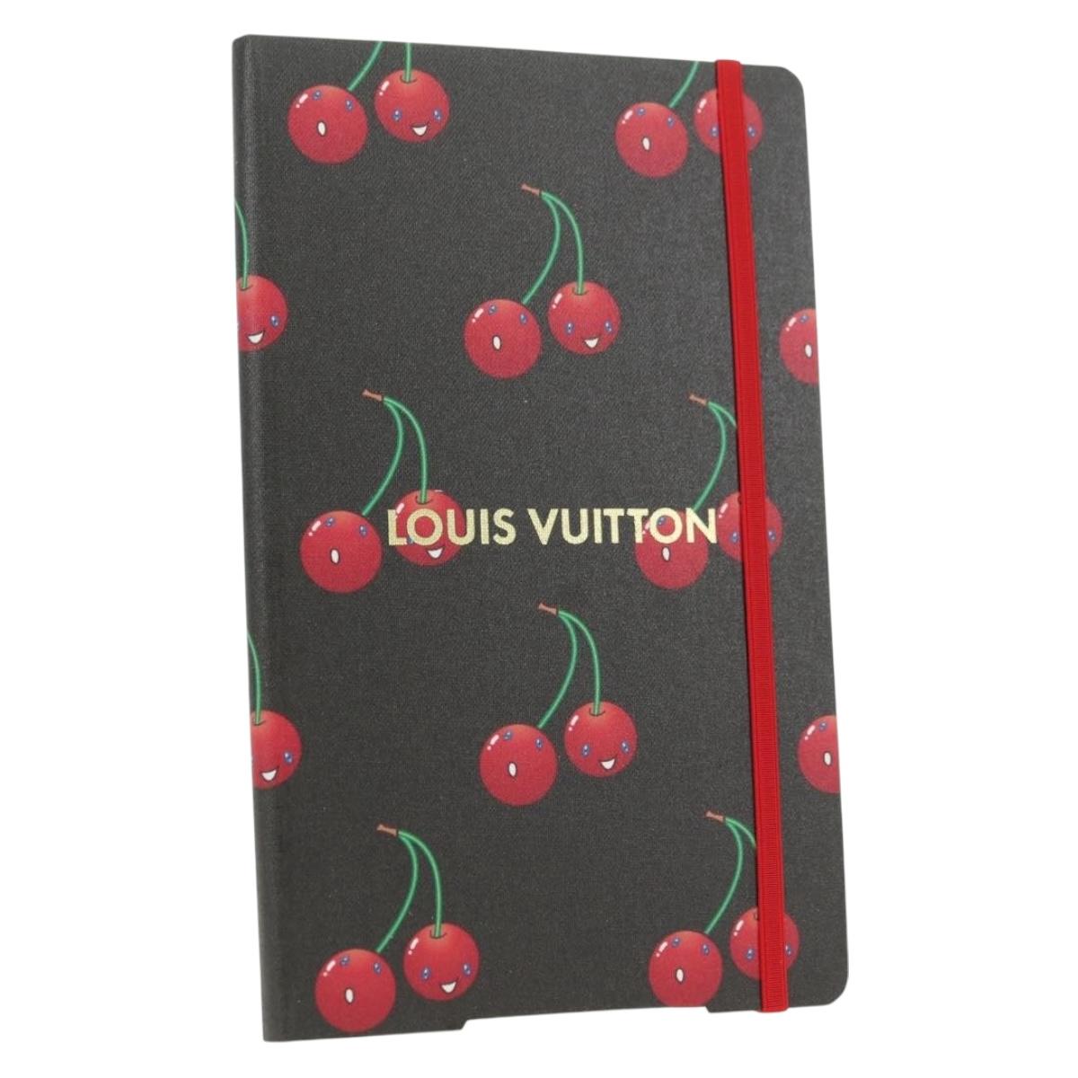 LOUIS VUITTON Collector Cherry Print Notebook MM Jane Canvas GI1371 Auth 177348M