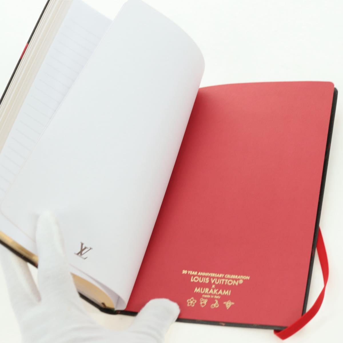 LOUIS VUITTON Collector Cherry Print Notebook MM Jane Canvas GI1371 Auth 177348M