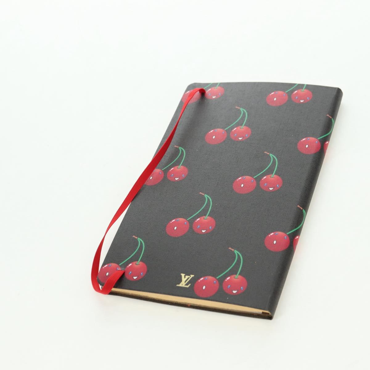 LOUIS VUITTON Collector Cherry Print Notebook MM Jane Canvas GI1371 Auth 177348M