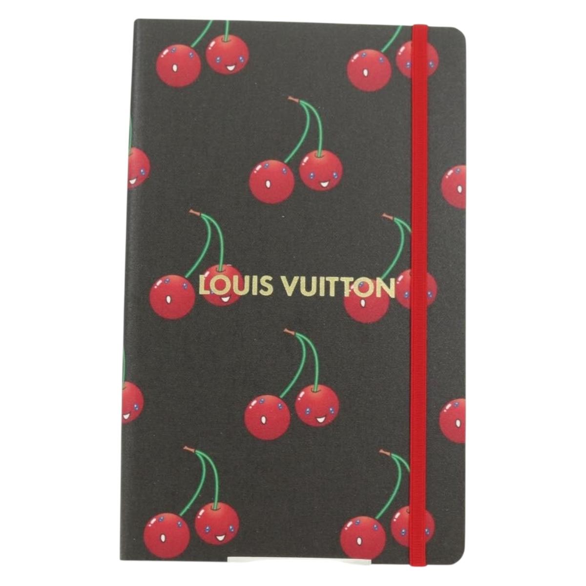 LOUIS VUITTON Collector Cherry Print Notebook MM Jane Canvas GI1371 Auth 177348M