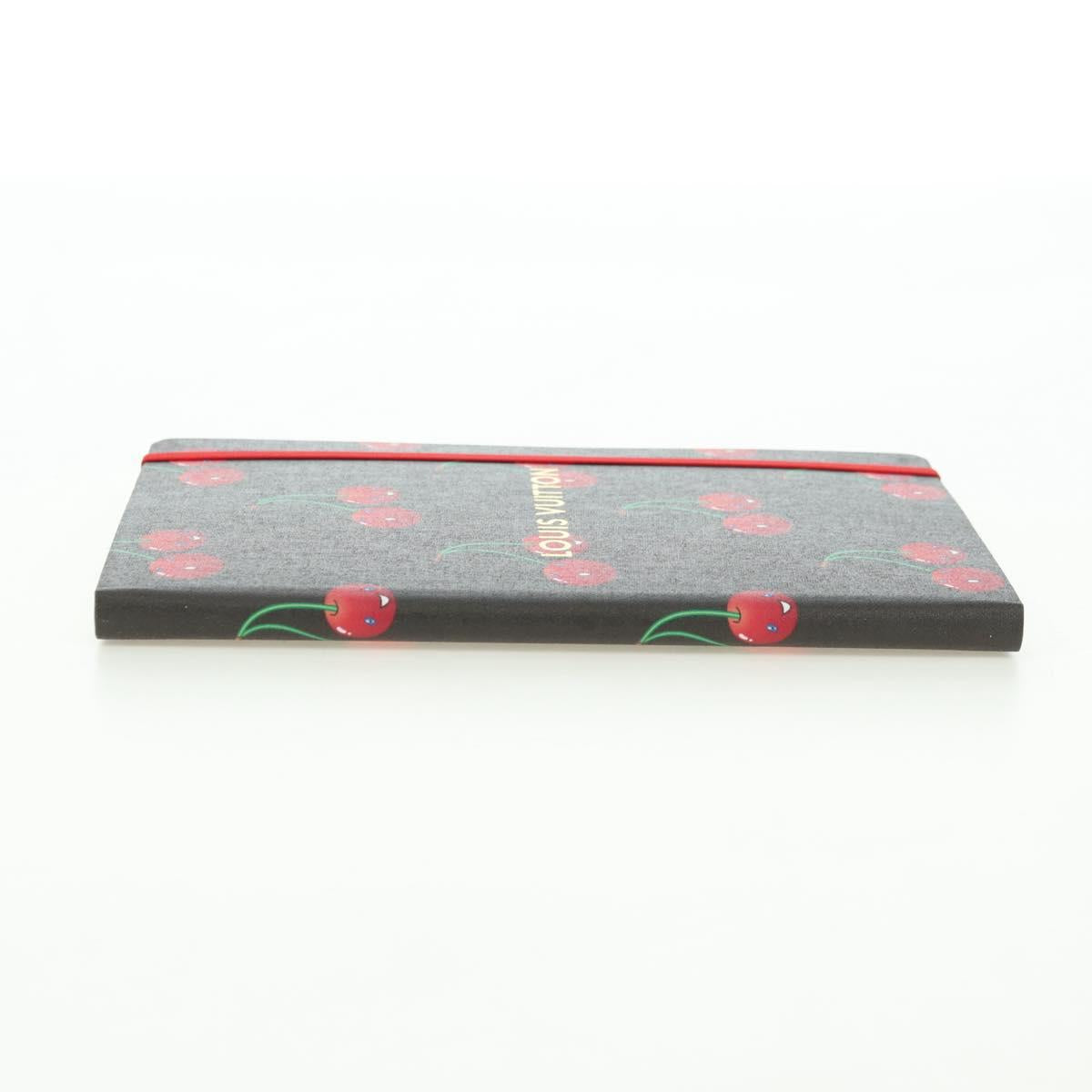LOUIS VUITTON Collector Cherry Print Notebook MM Jane Canvas GI1371 Auth 177348M