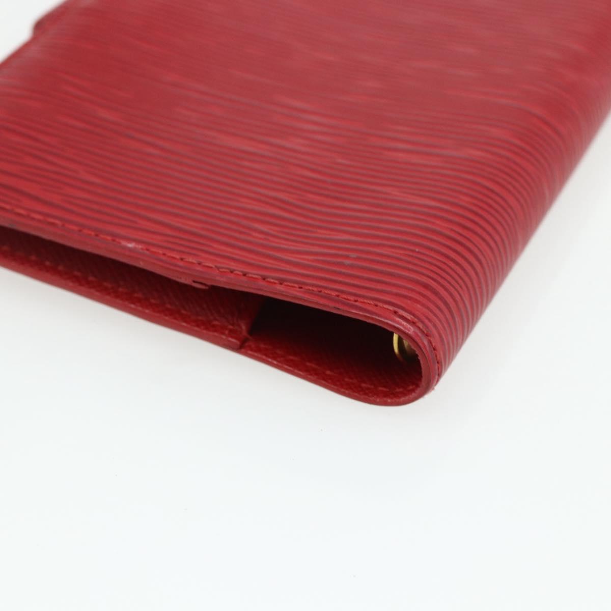 LOUIS VUITTON Epi Agenda PM Day Planner Cover Red R20057 LV Auth 177349