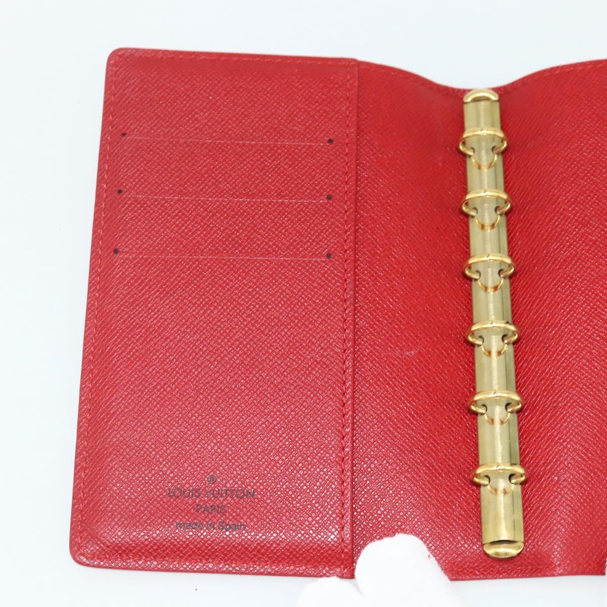LOUIS VUITTON Epi Agenda PM Day Planner Cover Red R20057 LV Auth 177349
