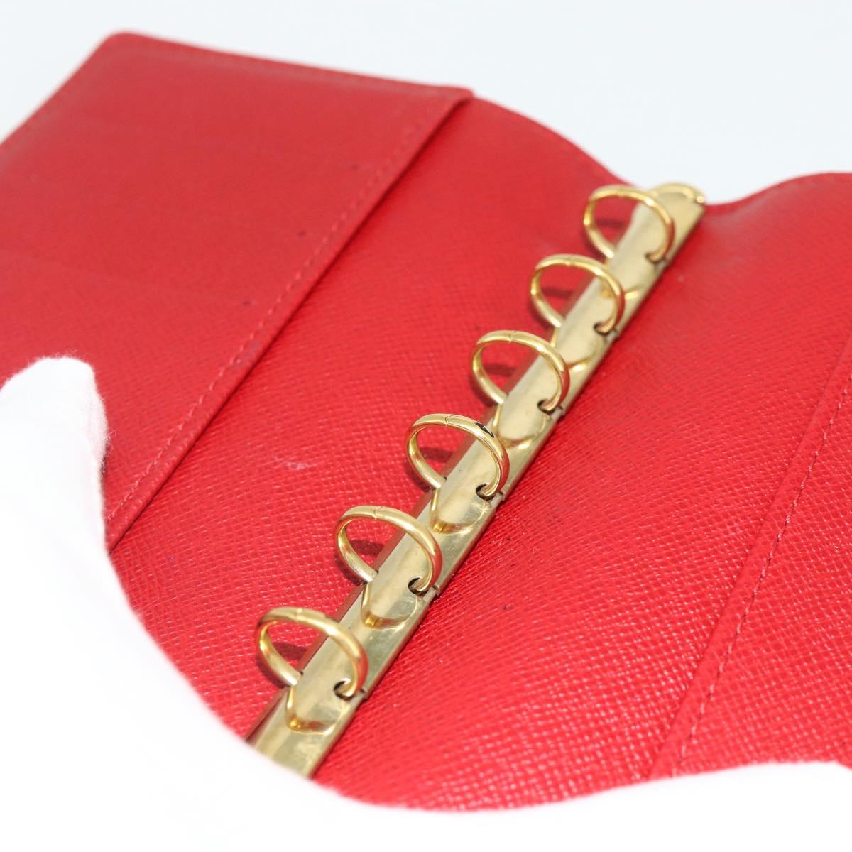 LOUIS VUITTON Epi Agenda PM Day Planner Cover Red R20057 LV Auth 177349