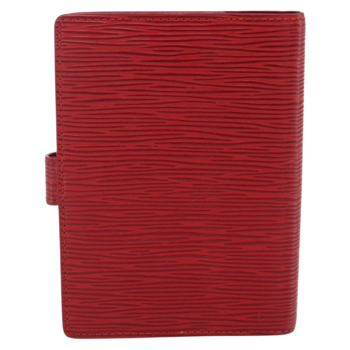 LOUIS VUITTON Epi Agenda PM Day Planner Cover Red R20057 LV Auth 177349
