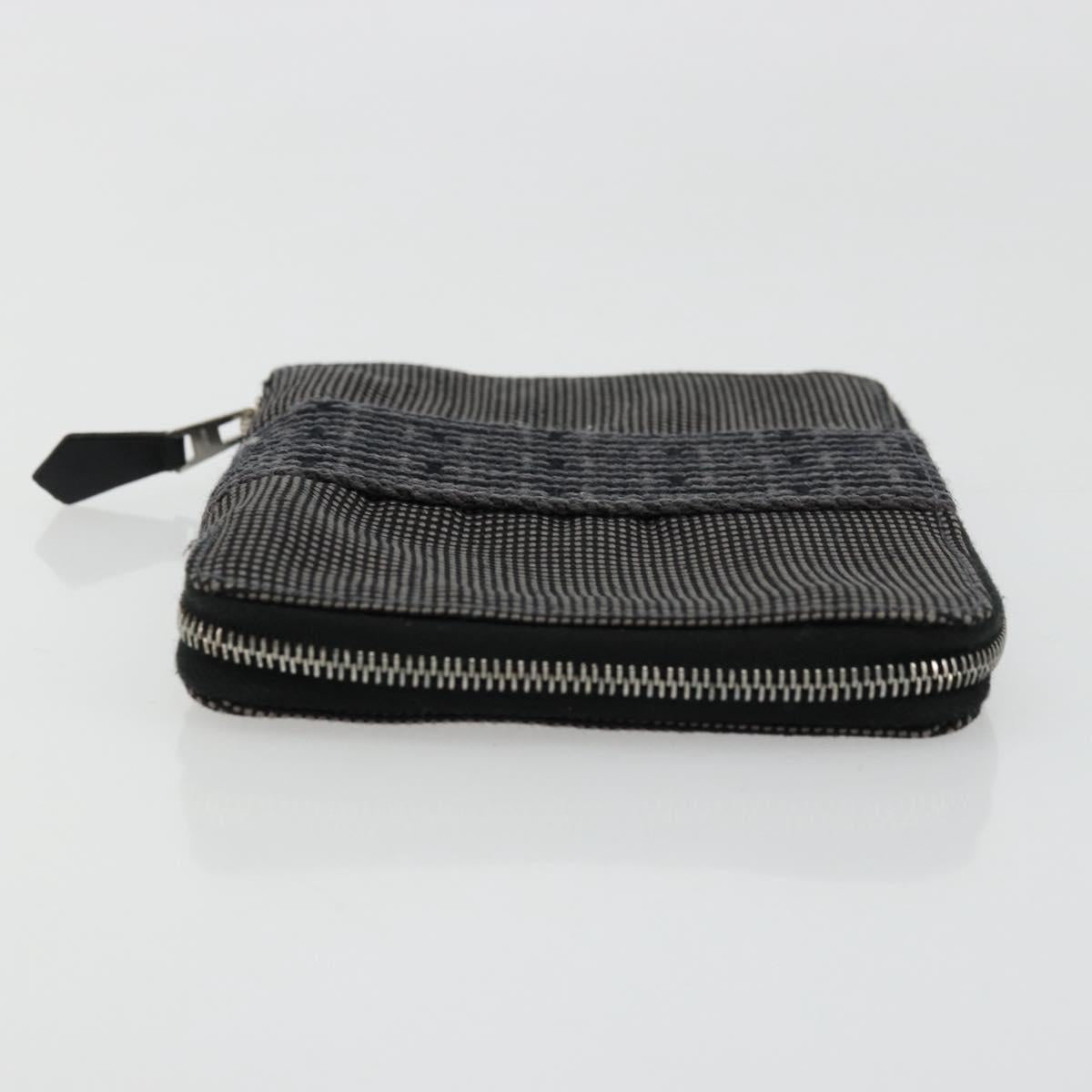HERMES Agenda Her Line Day Planner Cover Canvas Black Silver Auth 177350