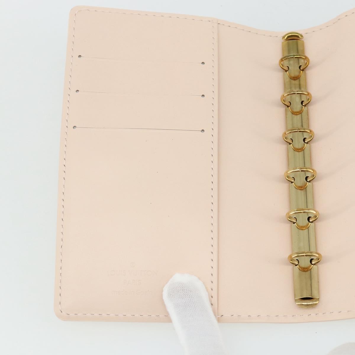 LOUIS VUITTON Vernis Agenda PM Cover Marshmallow Pink R21007 Auth 177352A