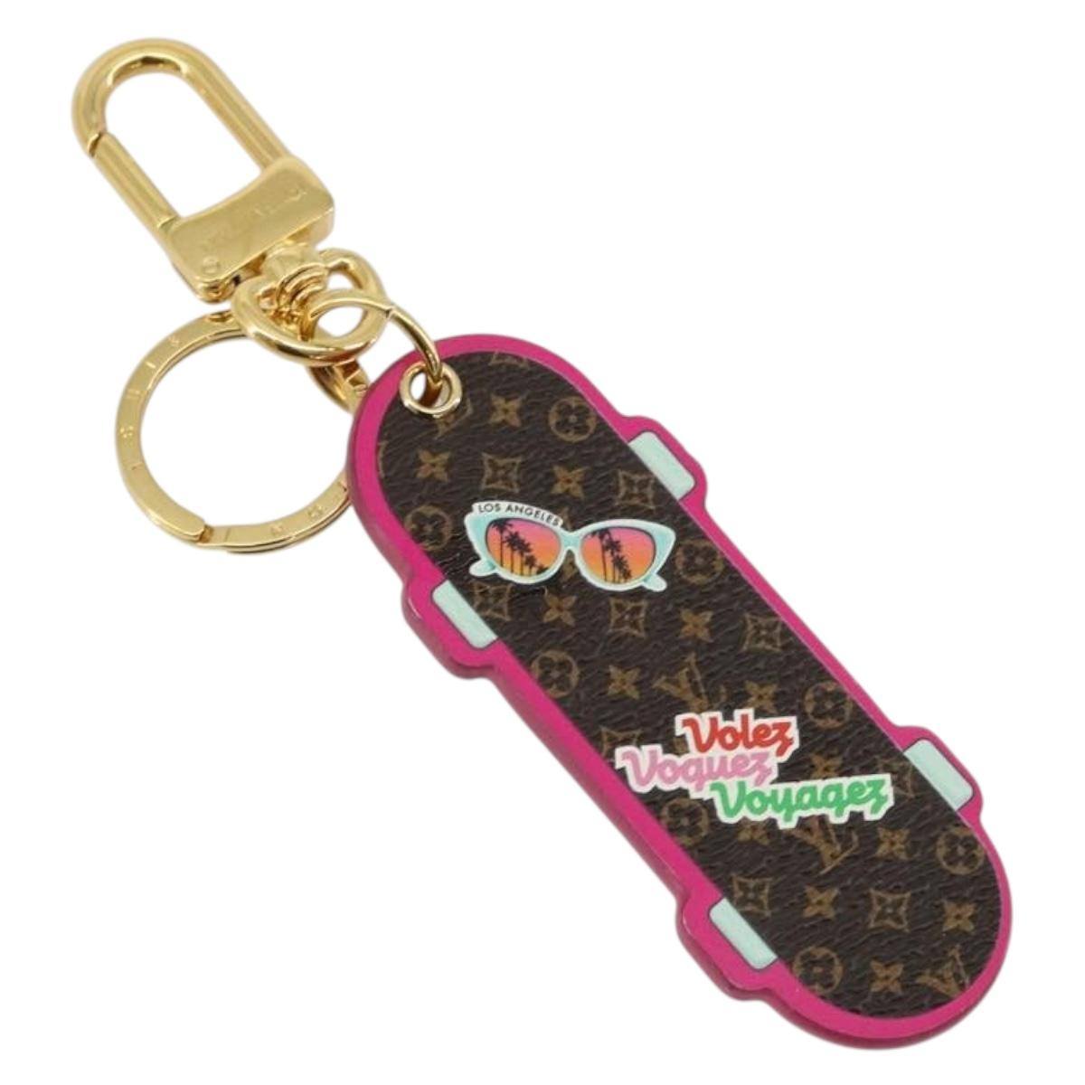 LOUIS VUITTON Porte Cles LV Skateboard Key Holder Pink M69006 LV Auth 177355A