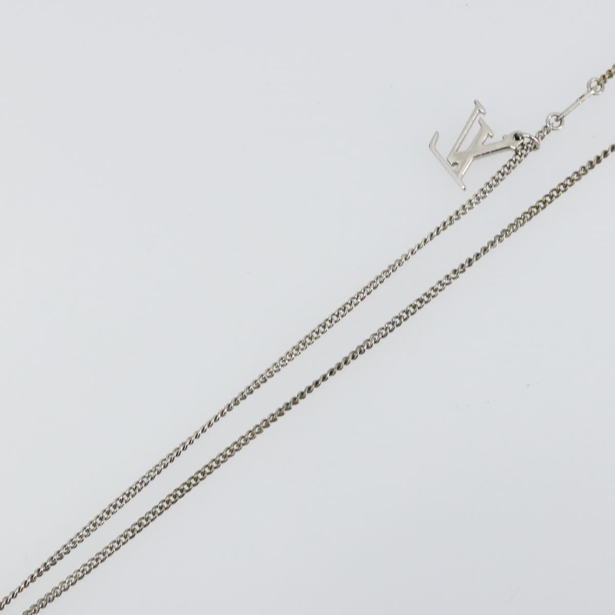 LOUIS VUITTON Eclipse Collier Charms Necklace Silver tone M63641 LV Auth 177357A