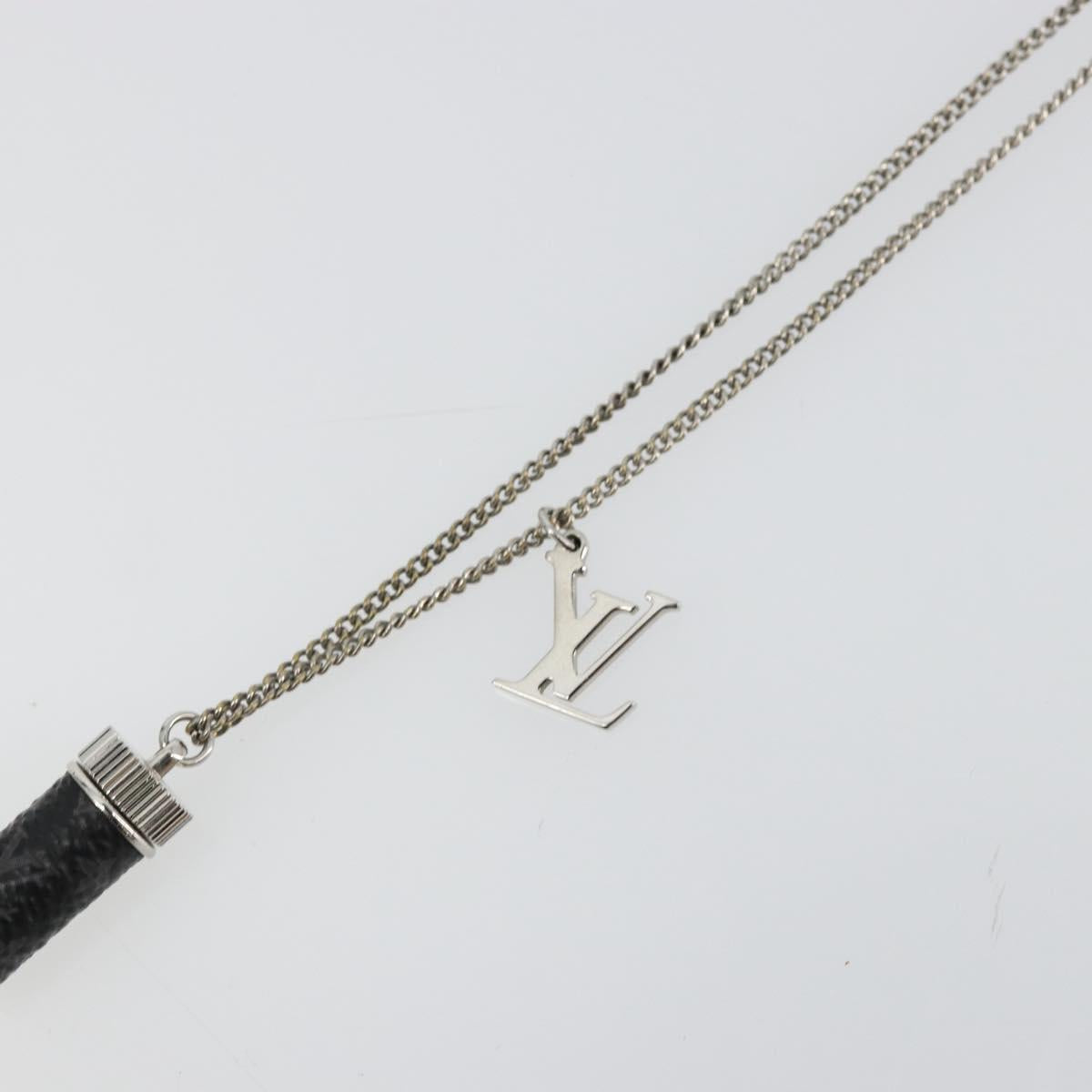 LOUIS VUITTON Eclipse Collier Charms Necklace Silver tone M63641 LV Auth 177357A