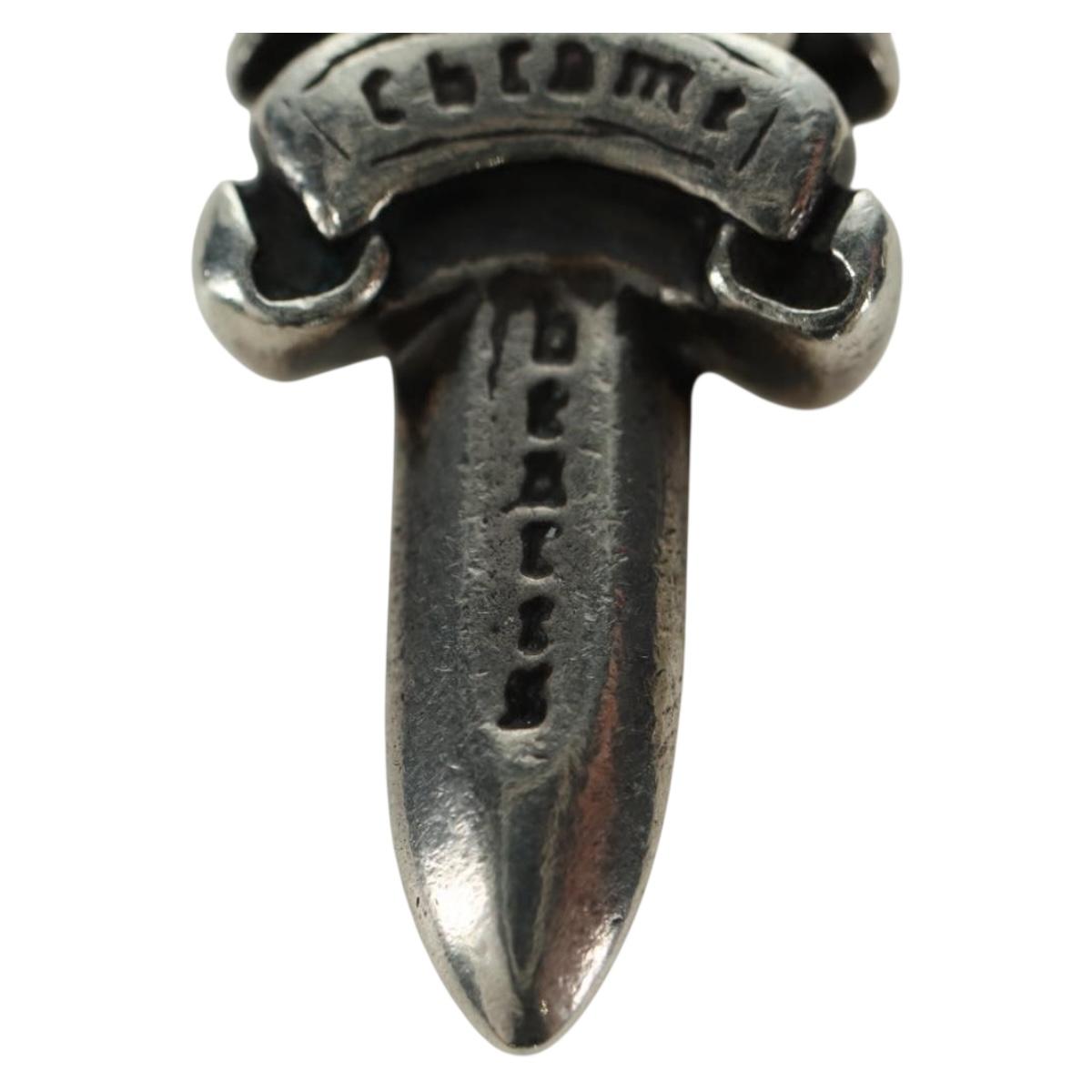 Chrome Hearts Dagger Charm Pendant Top Ag925 Silver Auth 177359V