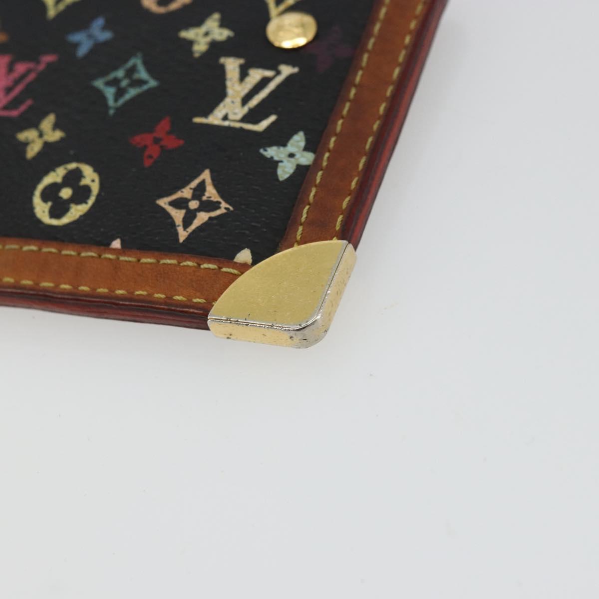 LOUIS VUITTON Monogram Multicolor Pochette Cles Purse Black M13664 Auth 177361