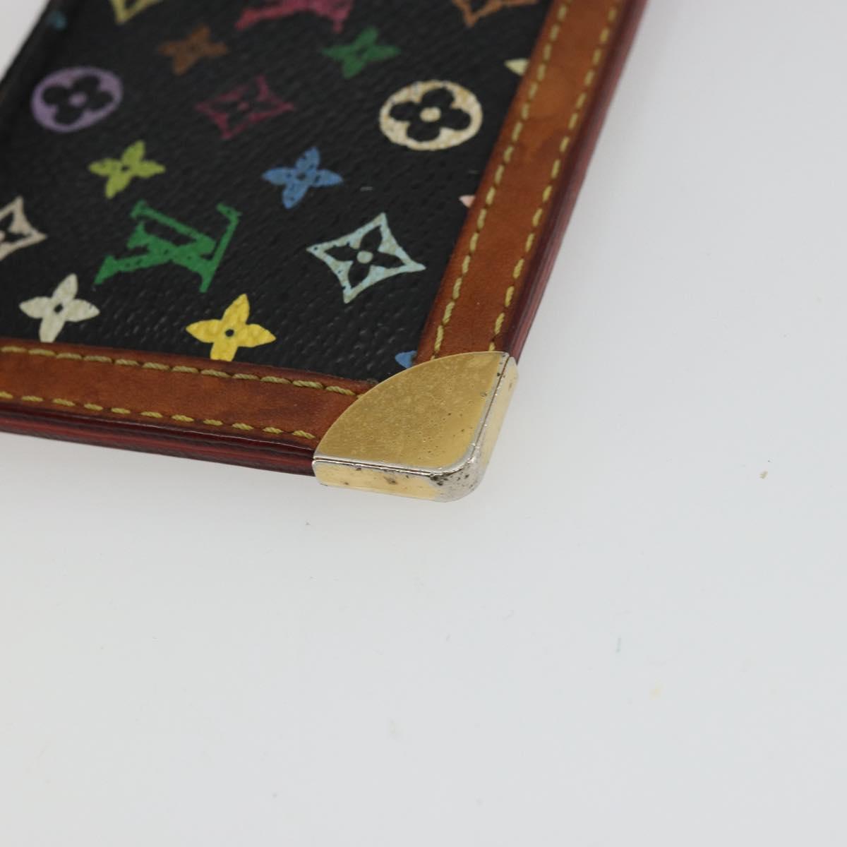 LOUIS VUITTON Monogram Multicolor Pochette Cles Purse Black M13664 Auth 177361
