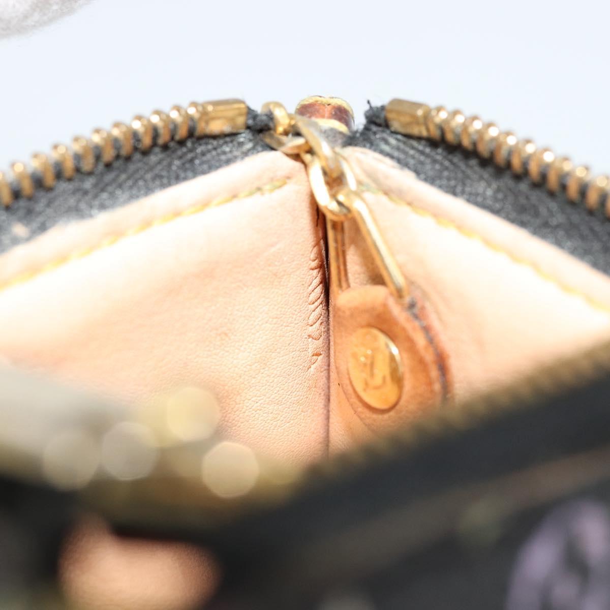 LOUIS VUITTON Monogram Multicolor Pochette Cles Purse Black M13664 Auth 177361