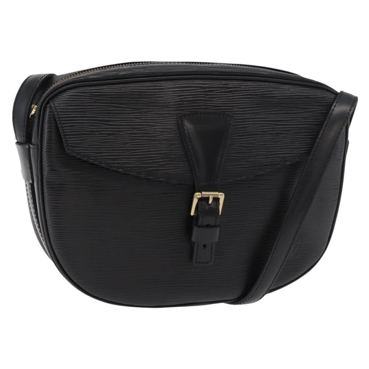 LOUIS VUITTON Epi Jeune Fille MM Shoulder Bag Black M52152 LV Auth 177429A