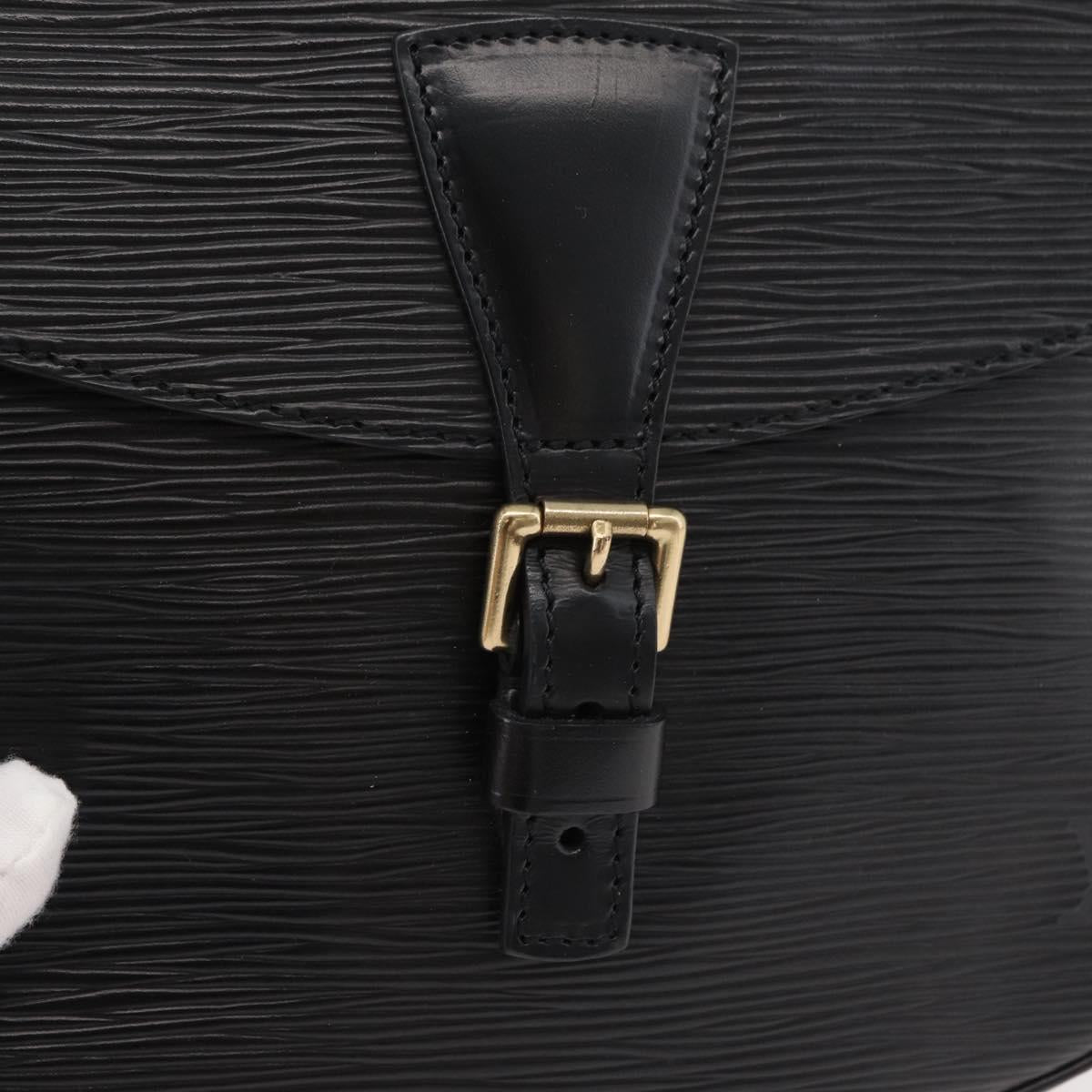 LOUIS VUITTON Epi Jeune Fille MM Shoulder Bag Black M52152 LV Auth 177429A