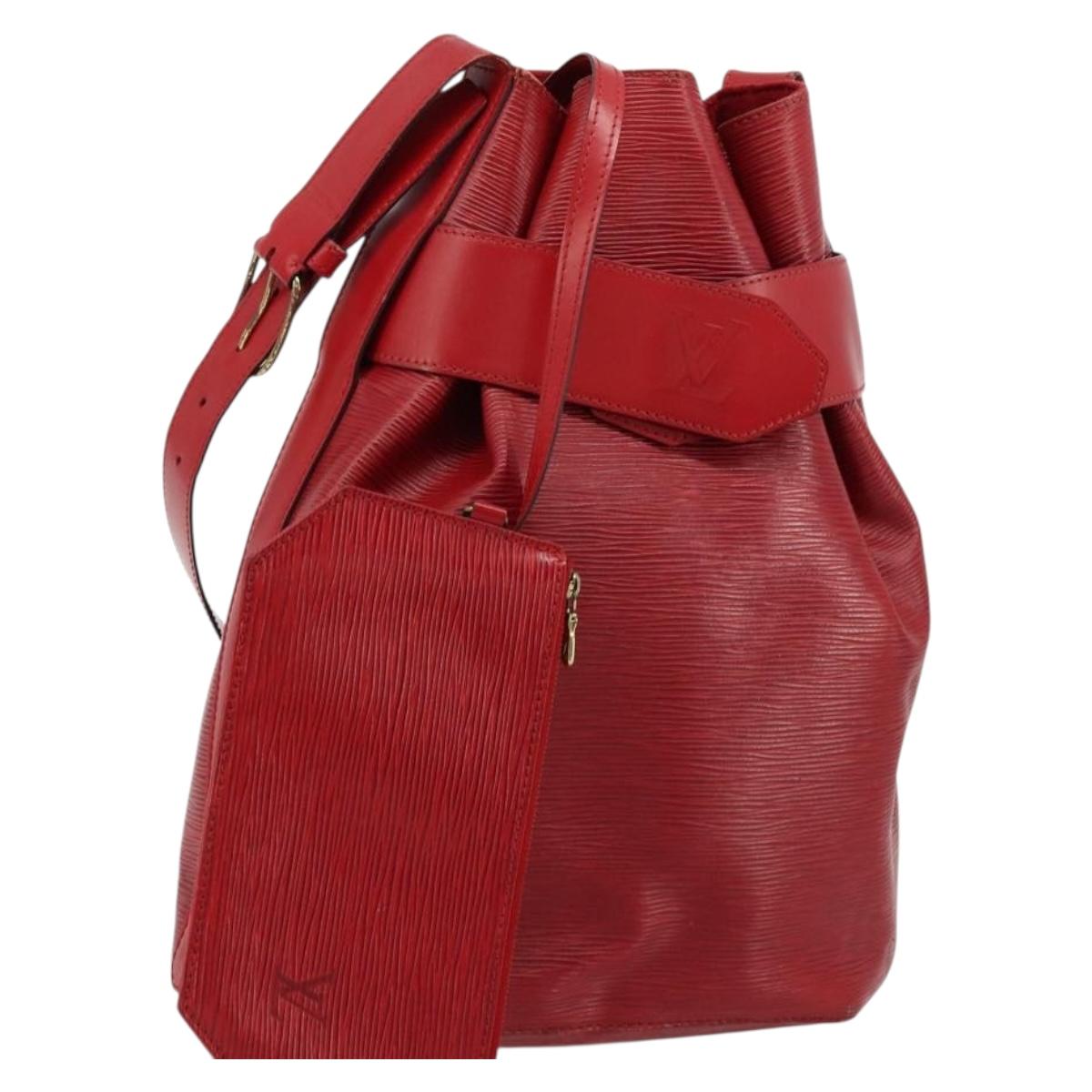 LOUIS VUITTON Epi Sac Depaule GM Shoulder Bag Red M80197 LV Auth 177430