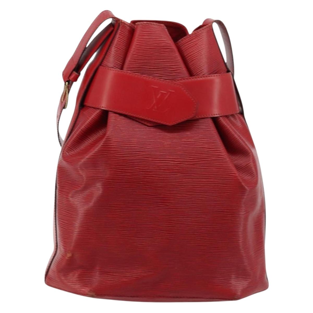 LOUIS VUITTON Epi Sac Depaule GM Shoulder Bag Red M80197 LV Auth 177430