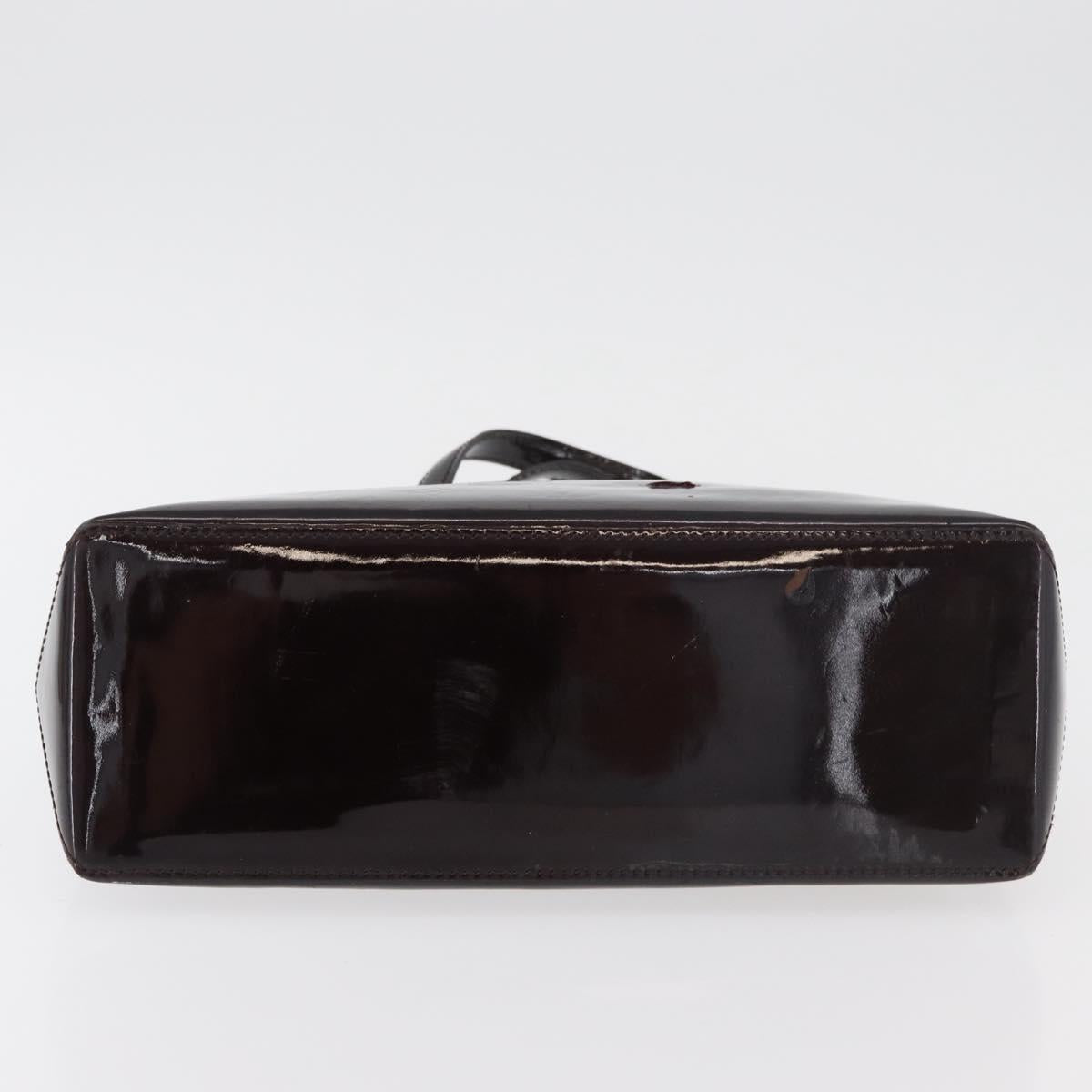 LOUIS VUITTON Monogram Vernis Wilshire PM Hand Bag Amarante M93641 Auth 177431
