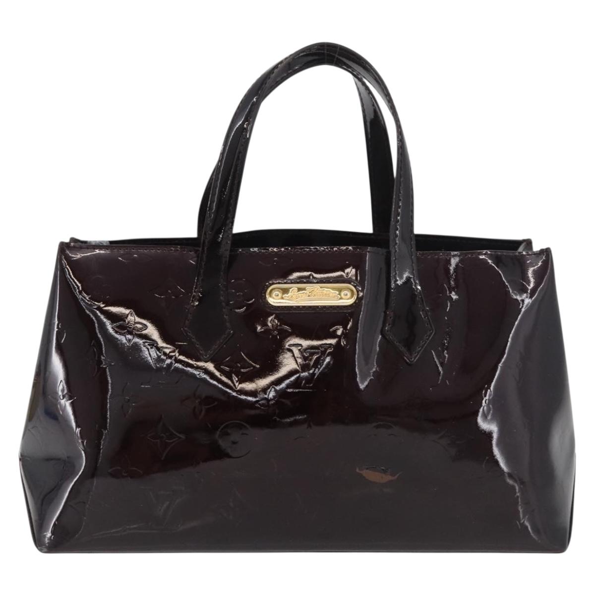 LOUIS VUITTON Monogram Vernis Wilshire PM Hand Bag Amarante M93641 Auth 177431