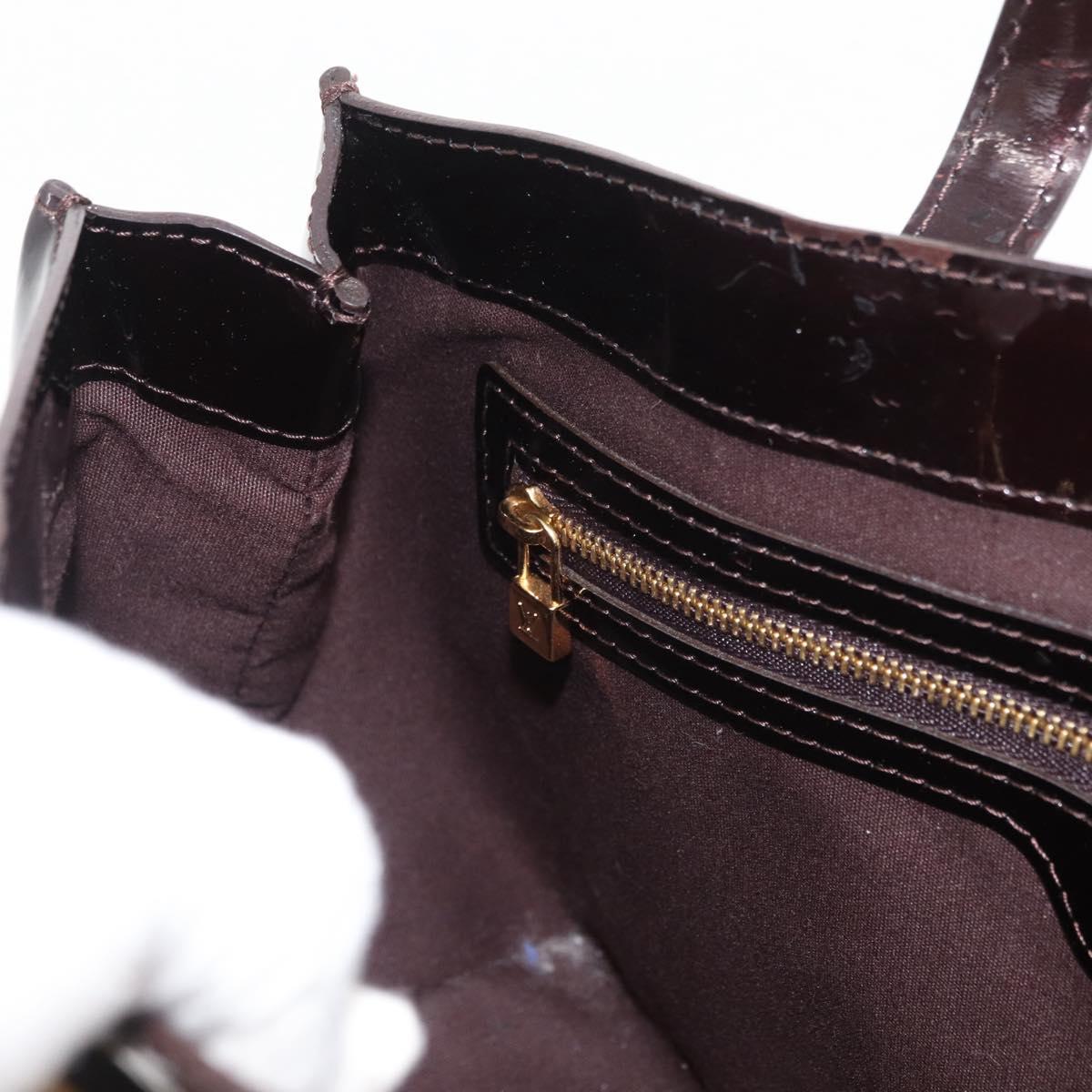 LOUIS VUITTON Monogram Vernis Wilshire PM Hand Bag Amarante M93641 Auth 177431