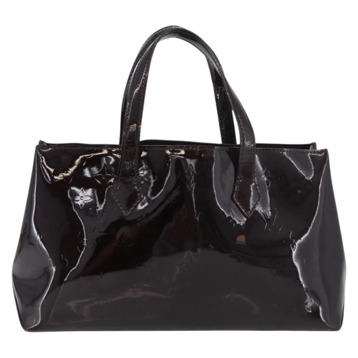 LOUIS VUITTON Monogram Vernis Wilshire PM Hand Bag Amarante M93641 Auth 177431