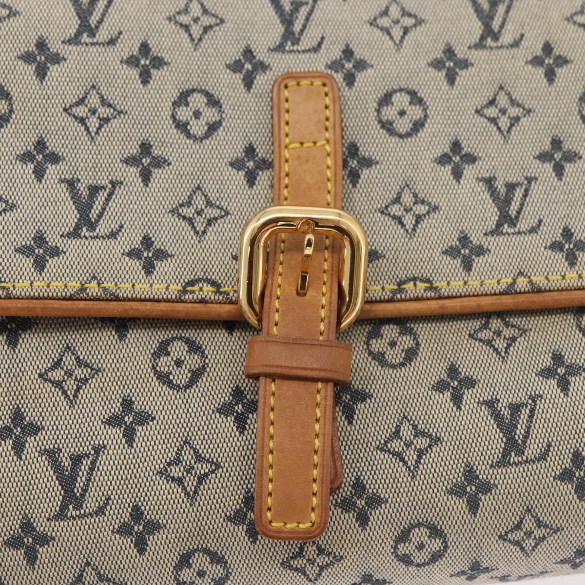 LOUIS VUITTON Monogram Mini Camille Chain Shoulder Bag Blue M92002 Auth 177432A