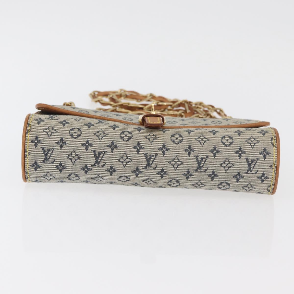 LOUIS VUITTON Monogram Mini Camille Chain Shoulder Bag Blue M92002 Auth 177432A