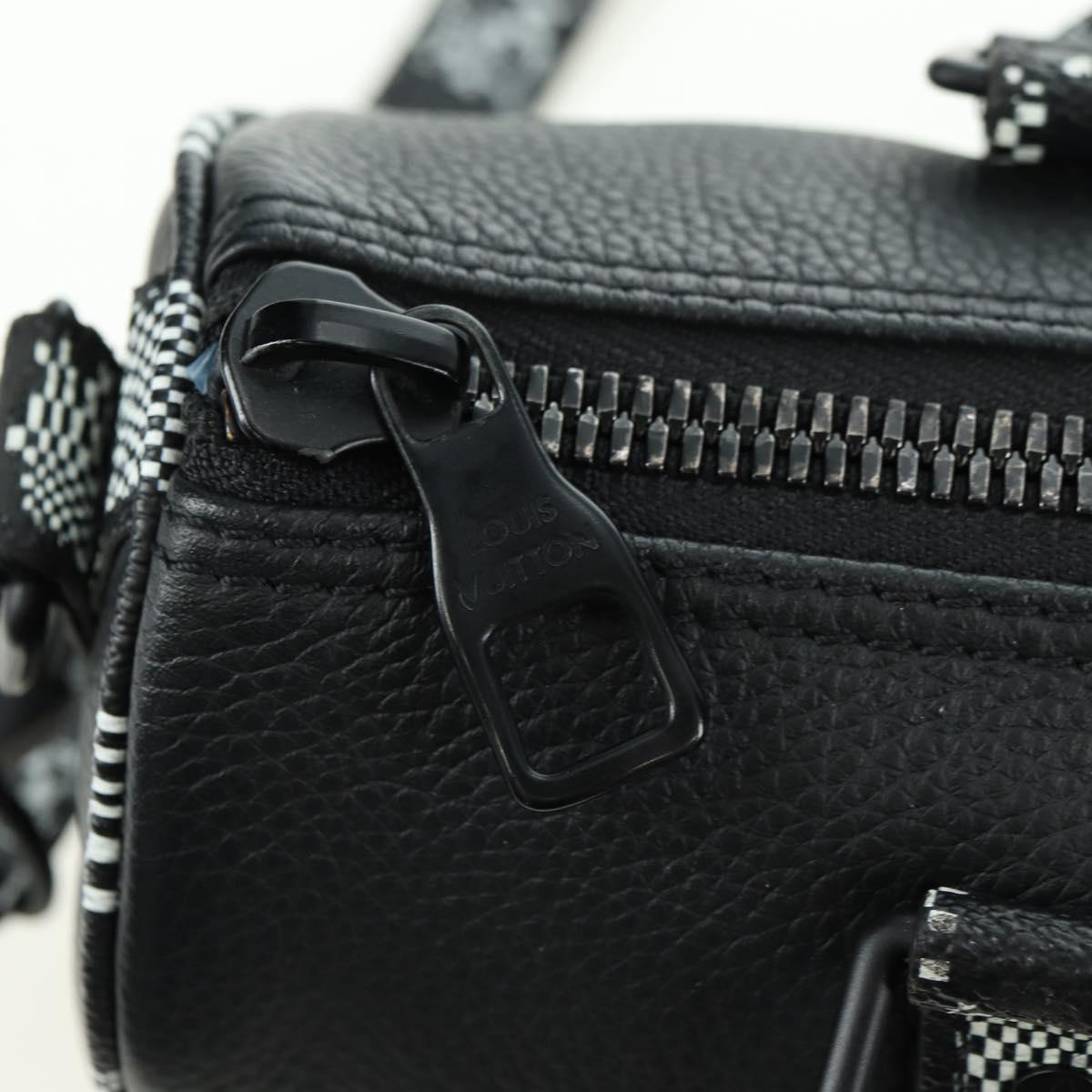 LOUIS VUITTON Damier Distorted City Keepall XS Bag Black M80202 LV Auth 177433SM