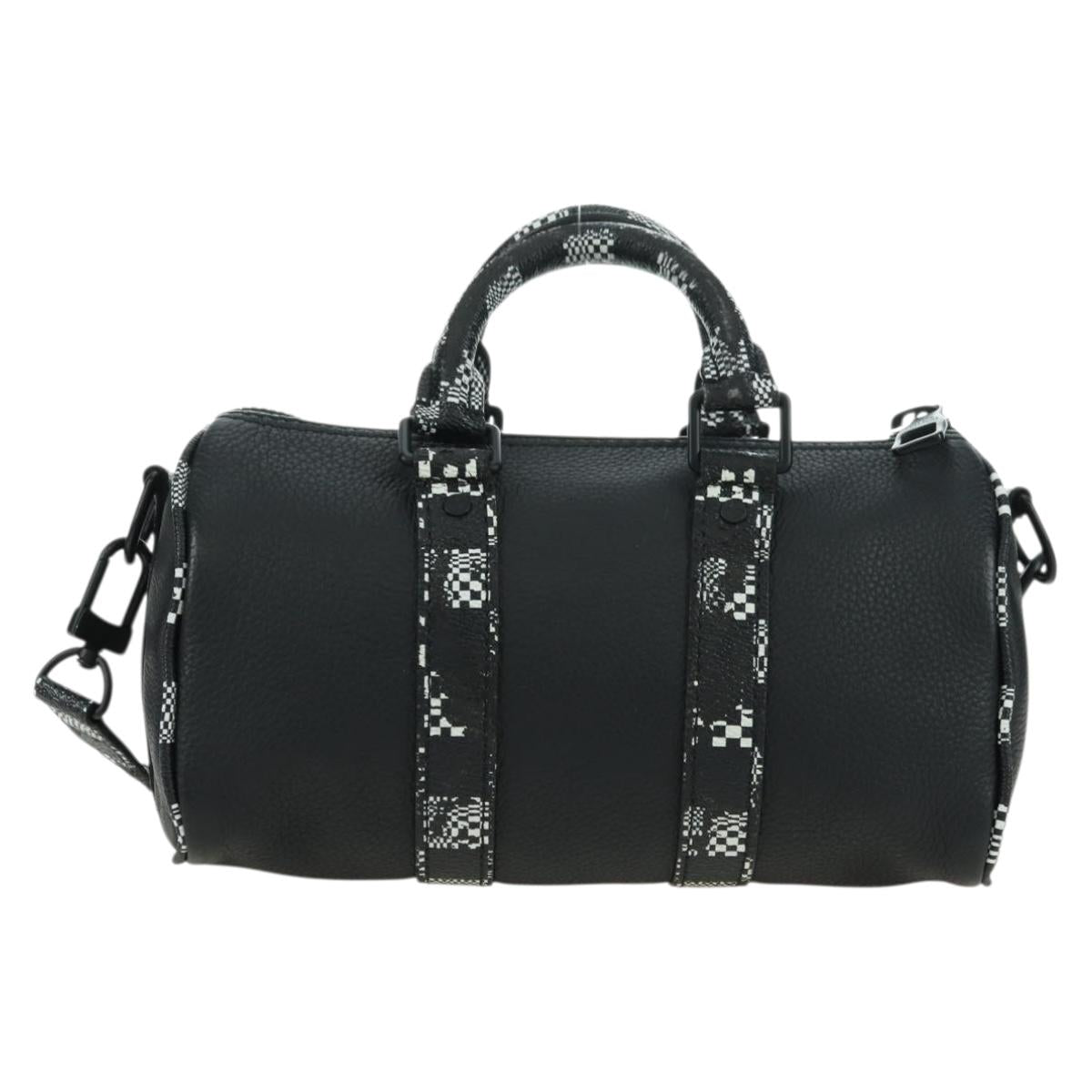 LOUIS VUITTON Damier Distorted City Keepall XS Bag Black M80202 LV Auth 177433SM