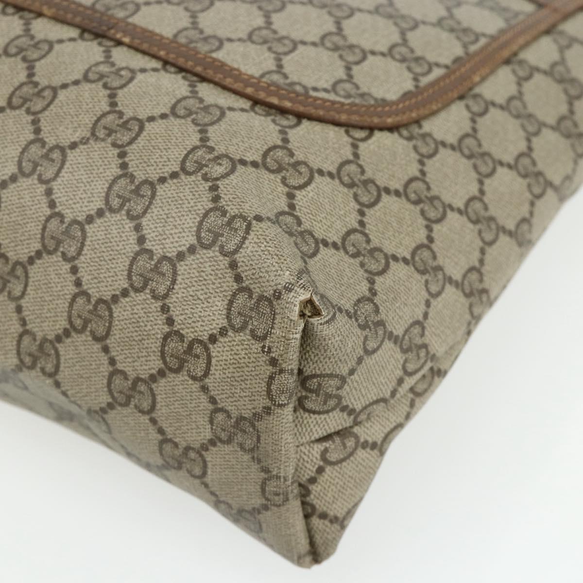 GUCCI GG Supreme Web Sherry Line Bag PVC Beige Red Green 89 02 003 Auth 177437