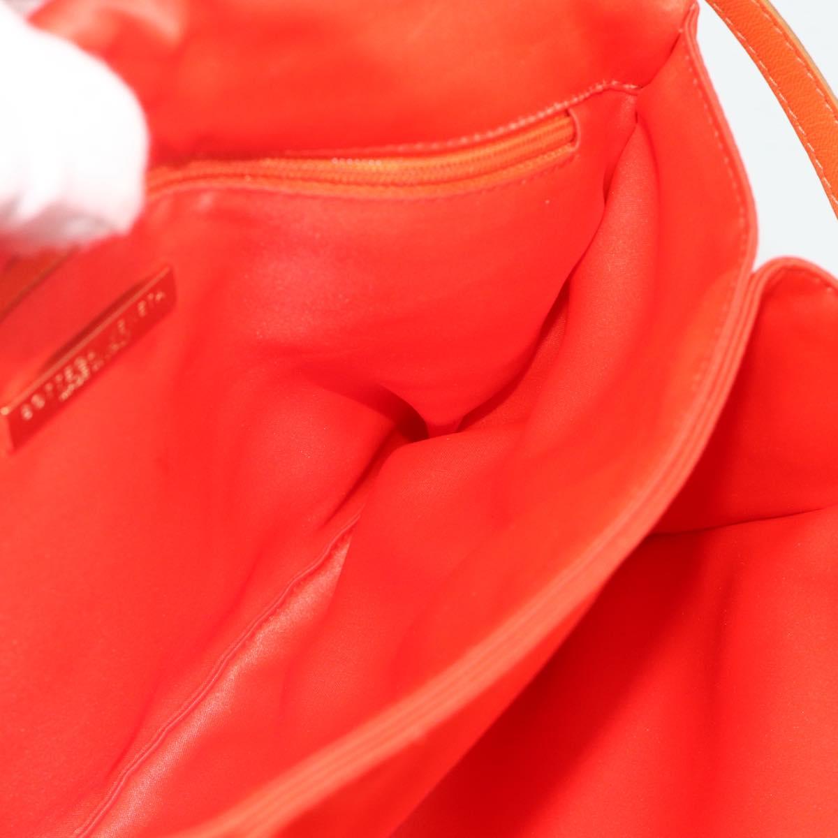 BOTTEGA VENETA Shoulder Bag Leather Orange Auth 177445A