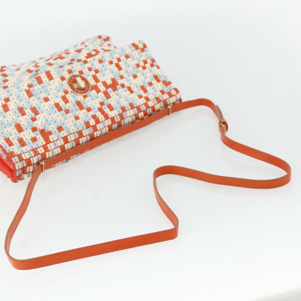 BOTTEGA VENETA Shoulder Bag Leather Orange Auth 177445A