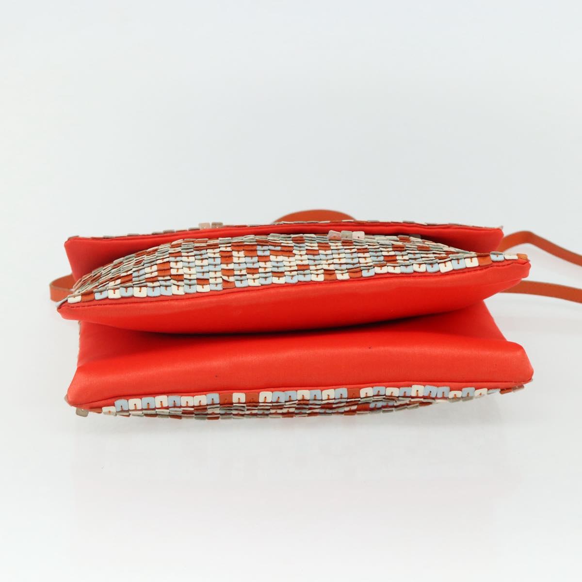 BOTTEGA VENETA Shoulder Bag Leather Orange Auth 177445A