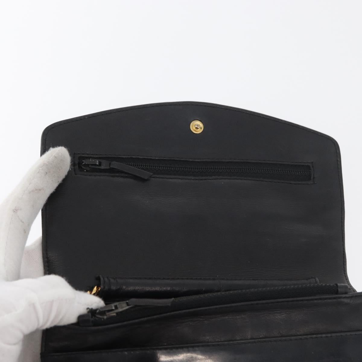 CHANEL COCO Mark Chain Shoulder Bag Patent Leather Black Gold CC Auth 177451A