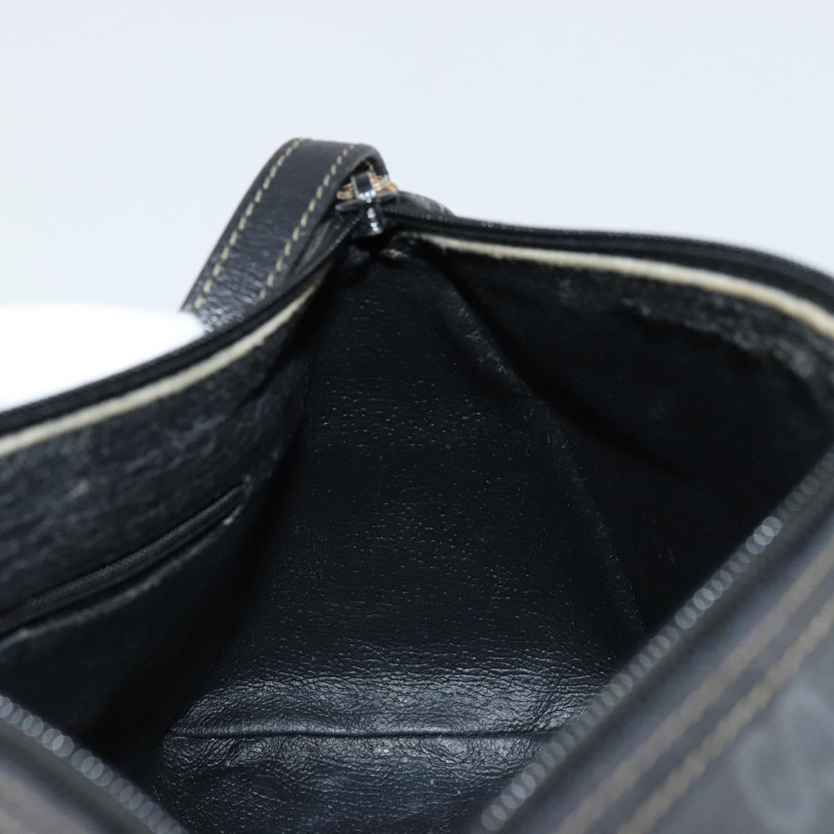 GUCCI GG Supreme Shoulder Bag PVC Black Gold 156 02 086 Auth 177471