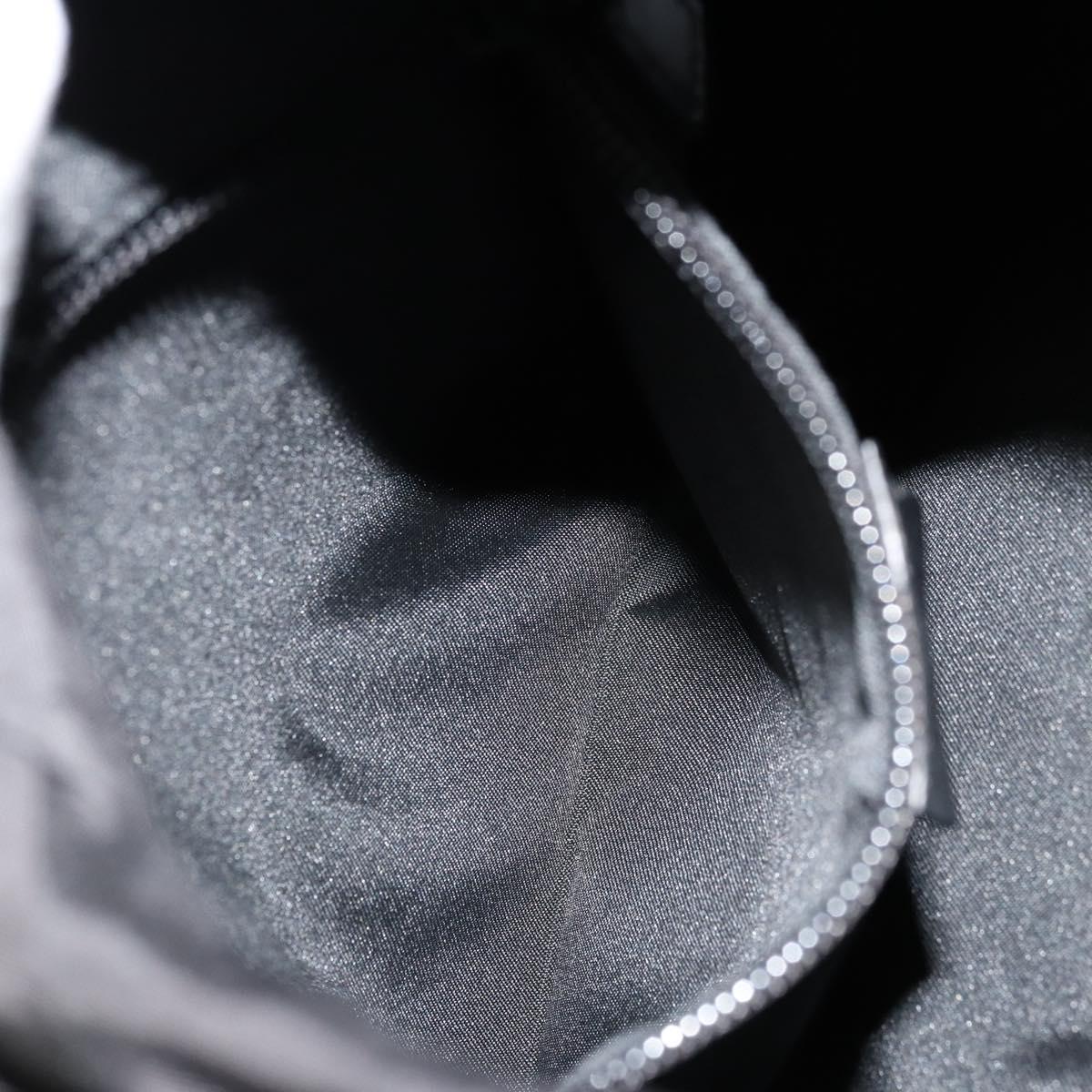 GUCCI GG Canvas Backpack Black Silver 019 0352 Auth 177495A