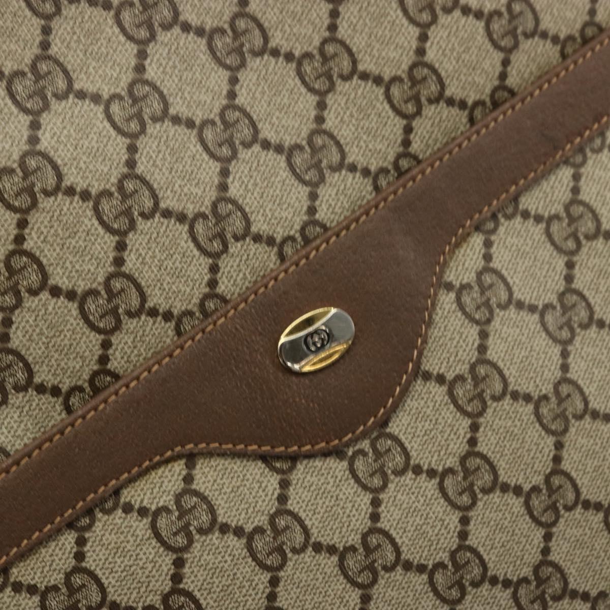 GUCCI GG Supreme Web Sherry Line Bag PVC Beige Red Green 39 02 003 Auth 177499