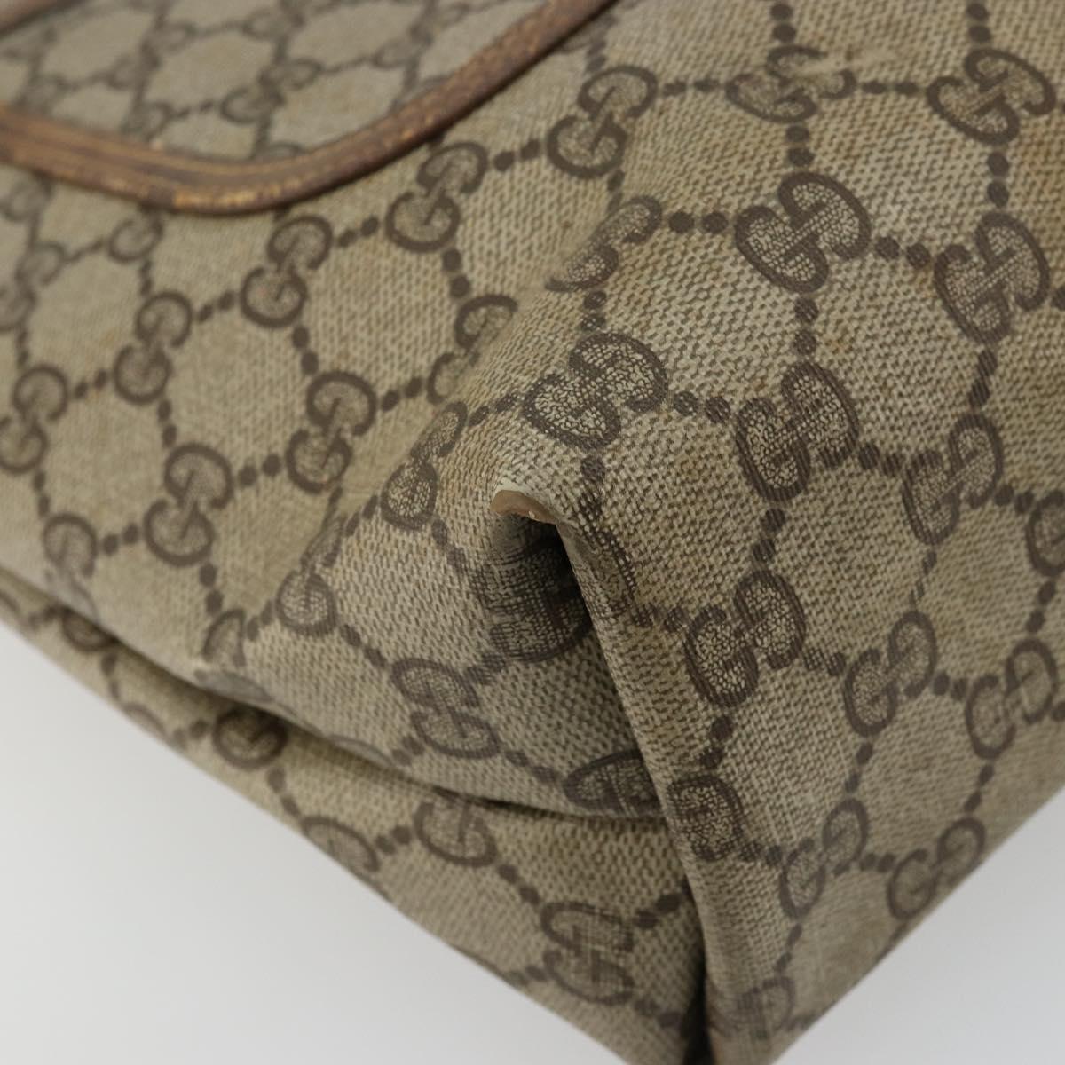 GUCCI GG Supreme Web Sherry Line Bag PVC Beige Red Green 39 02 003 Auth 177501