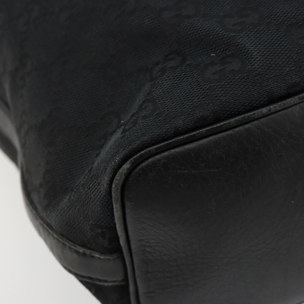 GUCCI GG Canvas Shoulder Bag Black Silver 001 4287 Auth 177507
