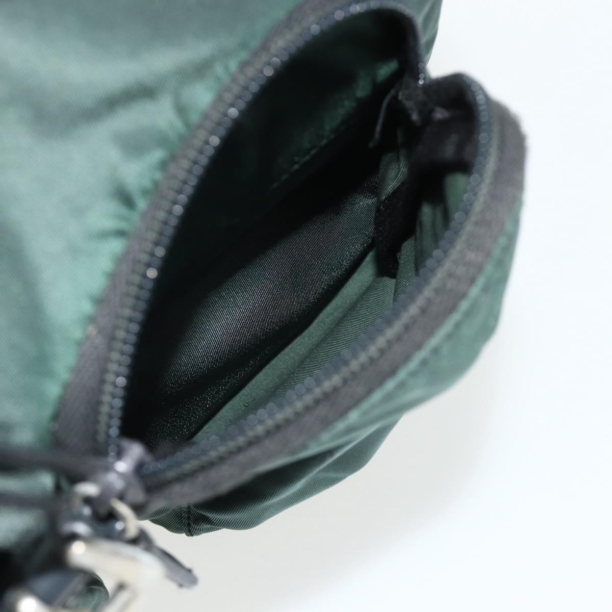 PRADA Backpack Nylon Green Silver Auth 177517