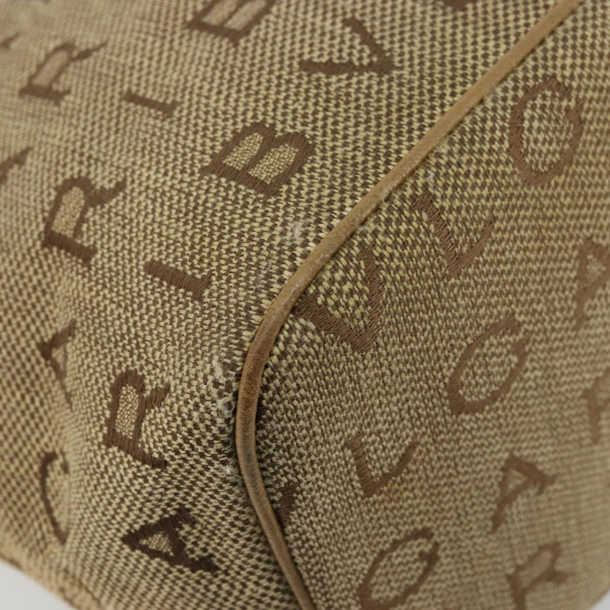 BVLGARI Logo Mania Tote Bag Canvas Beige Gold Auth 177518