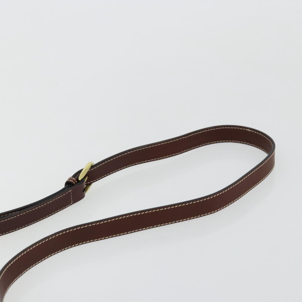 BALLY Shoulder Bag Leather Black Gold Auth 177531A
